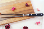 Fourchette à viande Sabatier Éléphant Idéal Forgé 17cm manche nylon noir