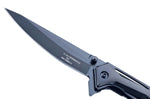 Couteau pliant Herbertz 596612 manche squelette en aluminium noir 12,1cm