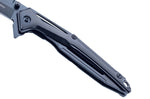 Couteau pliant Herbertz 596612 manche squelette en aluminium noir 12,1cm