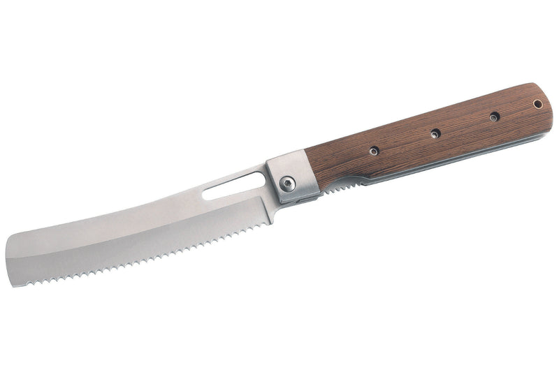 Couteau pliant Herbertz 314913 lame dentée manche en bois de tagayasan 12,6cm