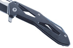 Couteau pliant Herbertz 596511 manche squelette en acier inoxydable noir 11cm
