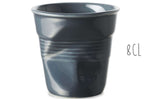 Tasse Revol Espresso Froissé 8cl en porcelaine Graphite