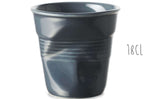 Tasse Revol Cappuccino Froissé 18cl en porcelaine Graphite