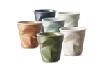 Tasse Revol Cappuccino Froissé 18cl en porcelaine Graphite