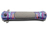 Couteau pliant Herbertz 590912 manche inox imprimé multicolore 11,5cm + étui