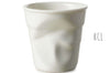 Tasse Revol Espresso Froissé 8cl en porcelaine Blanc Coquille