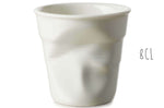 Tasse Revol Espresso Froissé 8cl en porcelaine Blanc Coquille