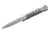 Couteau pliant Herbertz 584013 motif tête de mort manche inox 12,3cm