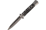 Couteau pliant Herbertz 584013 motif tête de mort manche inox 12,3cm