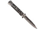 Couteau pliant Herbertz 584013 motif tête de mort manche inox 12,3cm