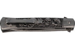 Couteau pliant Herbertz 584013 motif tête de mort manche inox 12,3cm