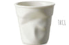 Tasse Revol Cappuccino Froissé 18cl en porcelaine Blanc Coquille