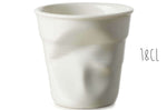 Tasse Revol Cappuccino Froissé 18cl en porcelaine Blanc Coquille