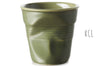 Tasse Revol Espresso Froissé 8cl en porcelaine Vert Garrigue