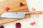 Couteau santoku Sabatier Éléphant Idéal Forgé 17cm manche en olivier