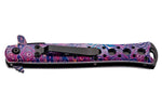 Couteau pliant Herbertz 584713 manche inox avec revêtement coloré 12,7cm