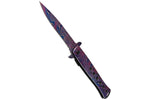 Couteau pliant Herbertz 584713 manche inox avec revêtement coloré 12,7cm