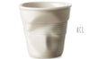 Tasse Revol Espresso Froissé 8cl en porcelaine Gris Galet