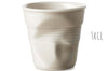 Tasse Revol Cappuccino Froissé 18cl en porcelaine Gris Galet