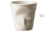 Tasse Revol Cappuccino Froissé 18cl en porcelaine Gris Galet