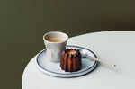 Tasse Revol Cappuccino Froissé 18cl en porcelaine Gris Galet