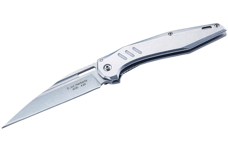Couteau pliant Herbertz 597412 tout inox lame wharncliffe manche 11,3cm