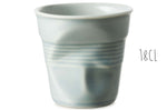 Tasse Revol Cappuccino Froissé 18cl en porcelaine Bleu Mistral