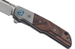 Couteau pliant MKM Clap By LionSteel MK.LS01ST manche en bois de Santal + mitre titanium 11cm + étui