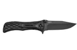 Couteau pliant Camillus Erupt manche en nylon noir et fibres de verre à motif cubique 7,8cm