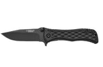 Couteau pliant Camillus Erupt manche en nylon noir et fibres de verre à motif cubique 7,8cm
