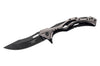 Couteau pliant Herbertz 592912 squelette blackwashed manche inox / alu 12cm