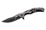 Couteau pliant Herbertz 592912 squelette blackwashed manche inox / alu 12cm