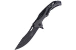 Couteau pliant Herbertz 592912 squelette blackwashed manche inox / alu 12cm