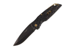 Couteau pliant Herbertz 584612 manche avec index cranté stonewashed sombre tout inox 12cm
