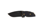 Couteau pliant Herbertz 584612 manche avec index cranté stonewashed sombre tout inox 12cm