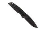 Couteau pliant Herbertz 584612 manche avec index cranté stonewashed sombre tout inox 12cm