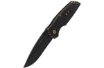Couteau pliant Herbertz 584612 manche avec index cranté stonewashed sombre tout inox 12cm