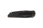 Couteau pliant Herbertz 584612 manche avec index cranté stonewashed sombre tout inox 12cm