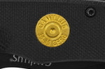 Couteau pliant Camillus Centerfire 30-30 manche en G10 noir 10,2cm et fond de balle intégré