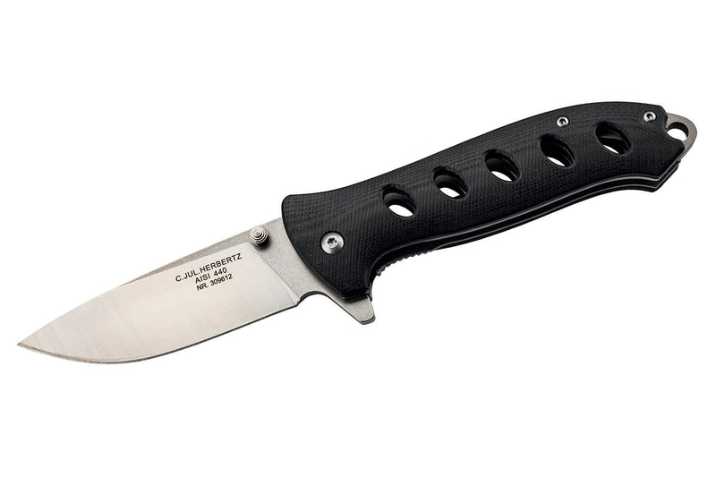Couteau pliant Herbertz 309612 manche en G10 noir léger et ajouré 12cm