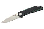 Couteau pliant Herbertz 308912 manche G10 texturé noir et vert 12cm et clip de poche