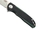 Couteau pliant Herbertz 308912 manche G10 texturé noir et vert 12cm et clip de poche