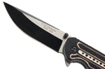 Couteau pliant Herbertz 533813 manche cranté aluminium noir / bronze 12,5cm