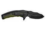 Couteau pliant Camillus FK-7.5 manche en nylon renforcé de verre/caoutchouc thermoplastique noir et vert 11,4cm