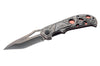 Couteau pliant Herbertz 591912 tout acier inox stonewashed décor tête de mort 11,8cm