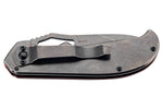 Couteau pliant Herbertz 591912 tout acier inox stonewashed décor tête de mort 11,8cm