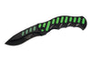 Couteau pliant Herbertz 565912 manche cranté aluminium noir / vert 12,2cm