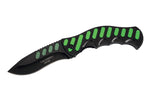 Couteau pliant Herbertz 565912 manche cranté aluminium noir / vert 12,2cm