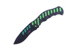 Couteau pliant Herbertz 565912 manche cranté aluminium noir / vert 12,2cm