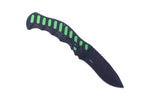 Couteau pliant Herbertz 565912 manche cranté aluminium noir / vert 12,2cm
